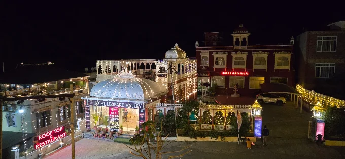 Aerial night view of Hotel Leopard Valley